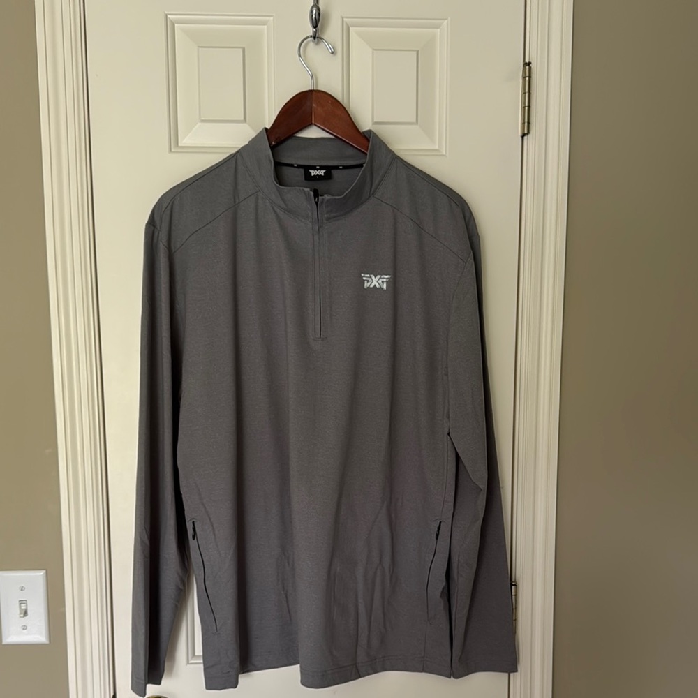 PXG Gray Quarter-Zip Pullover